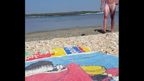 Naked Twink 18+ Enjoys FKK Beach Anal Fun in Croatia Sunshine