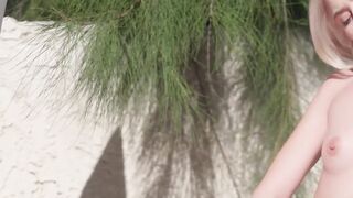 "Blondie's Naughtiest Striptease Outdoors - Teenage Cuties Exposed"