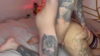 Anal with plugs and his dick