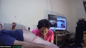 marianna sucks cock - takes a shot of cum in her mouth