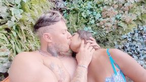 KISSING WITH HANDJOBS IN MY BACKYARD - BY BRENDON CLARK AND JASMINY VILLAR - CLIP 3