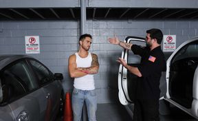 Naughty sex in the parking lot between Bryce Star and Tony Paradise