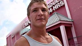 Real straight jock gloryhole gets bj before cumming in mouth