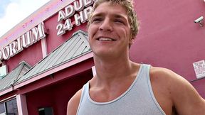 Real straight jock gloryhole gets bj before cumming in mouth