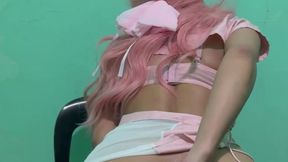 Petite Asian Bbyyhinata plays with her butt plug just for you