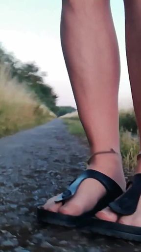 Nylonjunge in Light Pantyhose and Birkenstocks