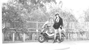 During the Ride, Her Skirt Lifts up and Reveals Her Small Penis