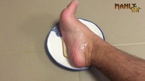 Cum Foot Sandwich - Are You Trying to Tempt Me? Cum Feet Socks Series - Manlyfoot