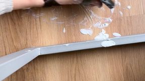 Messy lotion session - Danner Wallowa sandals