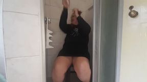 White Cum Slime in Gungetank Shower Pt 1