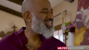 Cute delivery rider Ricky Spanish delivers oozing cum into my ebony cunt