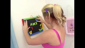 AMI JORDAN 18 YO Cutie Huge Cock POV Blowjob and Cum Facial