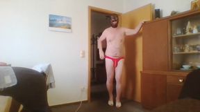 Wichsen Mit Fetischmaske Und Jockstrap