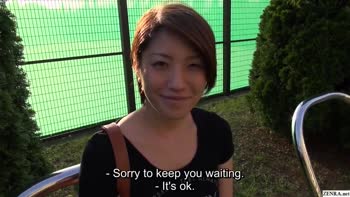 Japanese Cutie Tan's Public Walk in Micro Mini Skirt