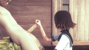 Hentai Uncensored - Mia jerk off and fucked with creampie