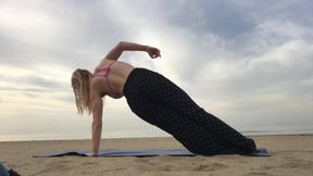 Beach Yoga in Bikini Top