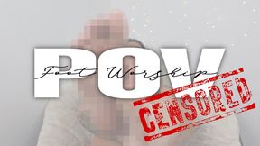 POV foot worship (censored)