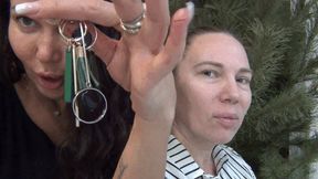 3 earrings into one hole a