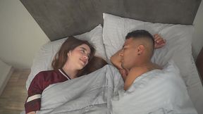 big ass latina gets into her cousin s bed, doesn t resist and eats the whole cock - karolingomezx & david bander