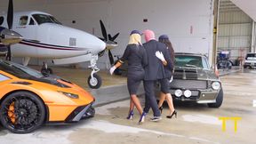 Private Jet Sluts Sasha Pearl &amp; Brittany Andrews Suck Teddy Tarantino's Dick for 5 Star Customer Satisfaction Rating