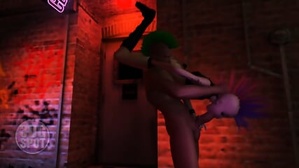 3DGSPOT - Wild Punk Girl Lets Huge Dick Stranger Throat Her In Multiple Positions! 3D ANIMATION!  shaved-pussy