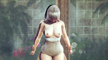 Futa Sofia Valmet and Koko Hekmatyar having fun in the bath house - Jormungand Hentai Parody