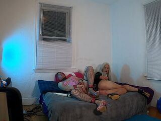 Trans Women Masturbation till Orgasm Together