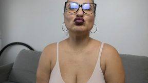 The smell of my lipstick and my mouth b