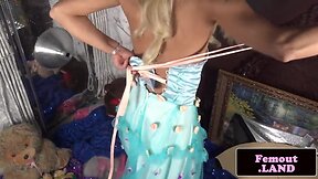 Trans amateur princess toying her ass solo