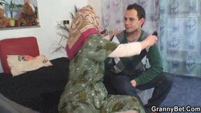 Younger Stranger Doggy-fucks 60 Years Old Mature