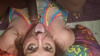 Harter Sex Blowjob, Gesichtsfick &#8211; POV-Anal-POV-selbstgemachter Clip einer reifen amerikanischen BBW-Schlampe, die von einem großen schwarzen Schwanz in den Arsch gefickt wird