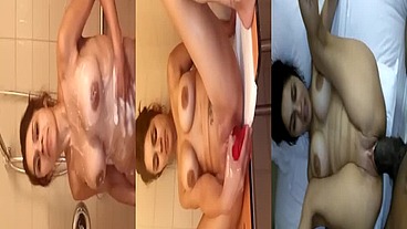 Big titty Latina Rocio takes shower then gets fucked
