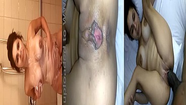 Big titty Latina Rocio takes shower then gets fucked