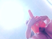 Horny teen enjoying his wishlist gift