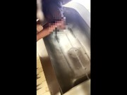 Public toilet.  It was a cute little dick, pee!