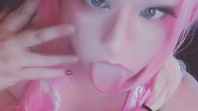 Chubby School Bunny Pleasures herself on a thick cock