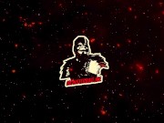 Doomguy cosplay putting his demon monster Bael dildo up his ass.