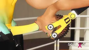 Ebony Goddess Ignites Forbidden Lust With Cyborg Lover in High-Tech Lair