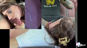 skinny trans hitchhiker ria bentley sucks strangers cock for ride to boyfriends