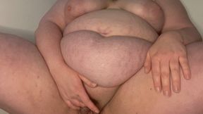 Swollen belly makes me orgasm