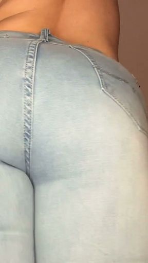 Fetish Tight Jeans Clenching My Bubble Ass JOI Cum Countdown