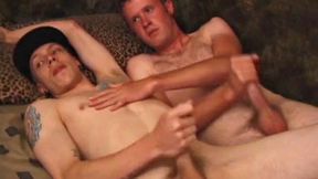 Shane and Nate Ritchie are quick to undress and even quicker to give each other head. The boys exchange blow jobs, before Shane pushes his hard cock deep into Nate's firm ass.