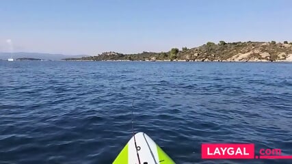 Public Flashing: Butt Plug & Pussy Exposed for Yachts & Fishermen