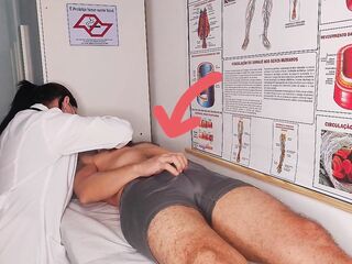 Oops... my ramrod went up in front of the nurse