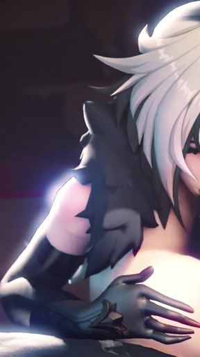 Arleccino From Genshin Impact Gives Hilichurl the Best Boob Job