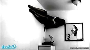 possessed latina teen step sister with hairy college pussy camming on wall