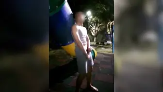 Amateur Guy Jerks Off His Big Cock Outdoors