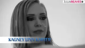 BLonde milf enjoys getting chocked while getting fucked