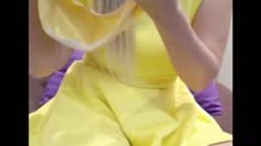 Pantystuffing yellow boyshorts