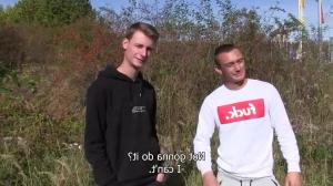 Two friends are doing charming stuff for money